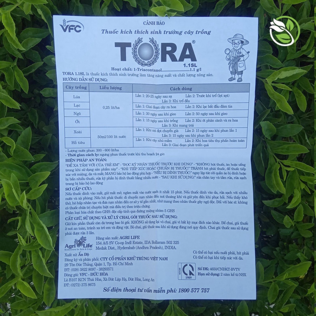 Thuốc Kích Thích Sinh Trưởng Cây Trồng Tora 1.1SL - Gói 25ml