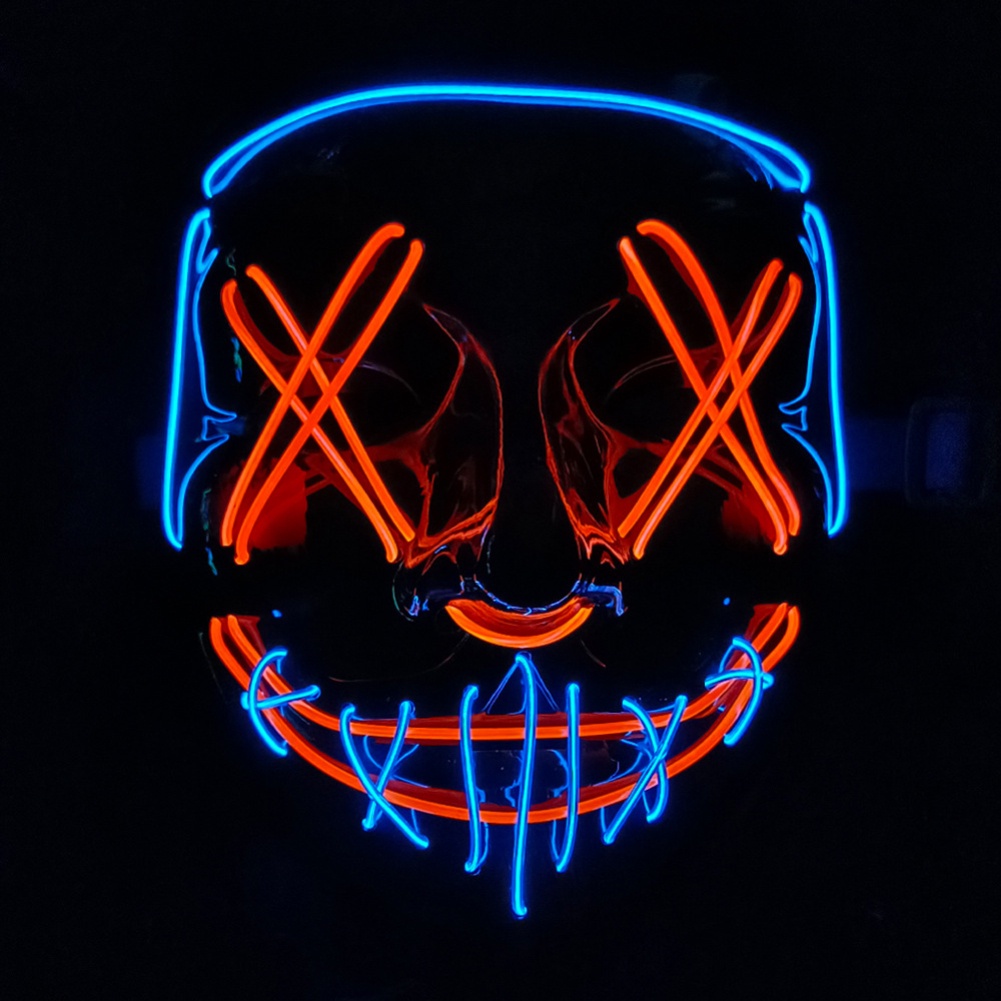 Mặt Nạ Hóa Trang Halloween Hình Kinh Dị Có Đèn LED Phát Sáng Độc Đáo