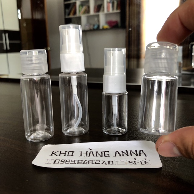 CHAI NHỰA TRONG SUỐT 10ML - chai pet 10ml xịt sương / nắp bật nhỏ giọt - chai nhựa nhỏ - chai nhựa chiết mỹ phẩm nhỏ