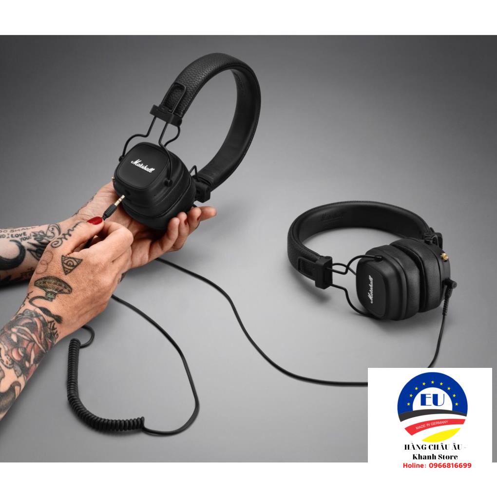 Tai Nghe Bluetooth Cao Cấp Marshall Major IV - 80 giờ nghe nhạc không dây - Hàng Chính Hãng Mua Tại Đức - BH 12 tháng