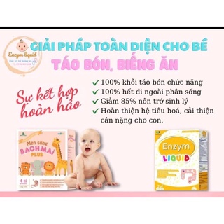 Men sống bạch mai plus chứa chất xơ và 4 tỷ lợi khuẩn bé hết táo bón,Rối loạn tiêu hóa,Biếng ăn,Men sống hữu cơ Bạch Mai