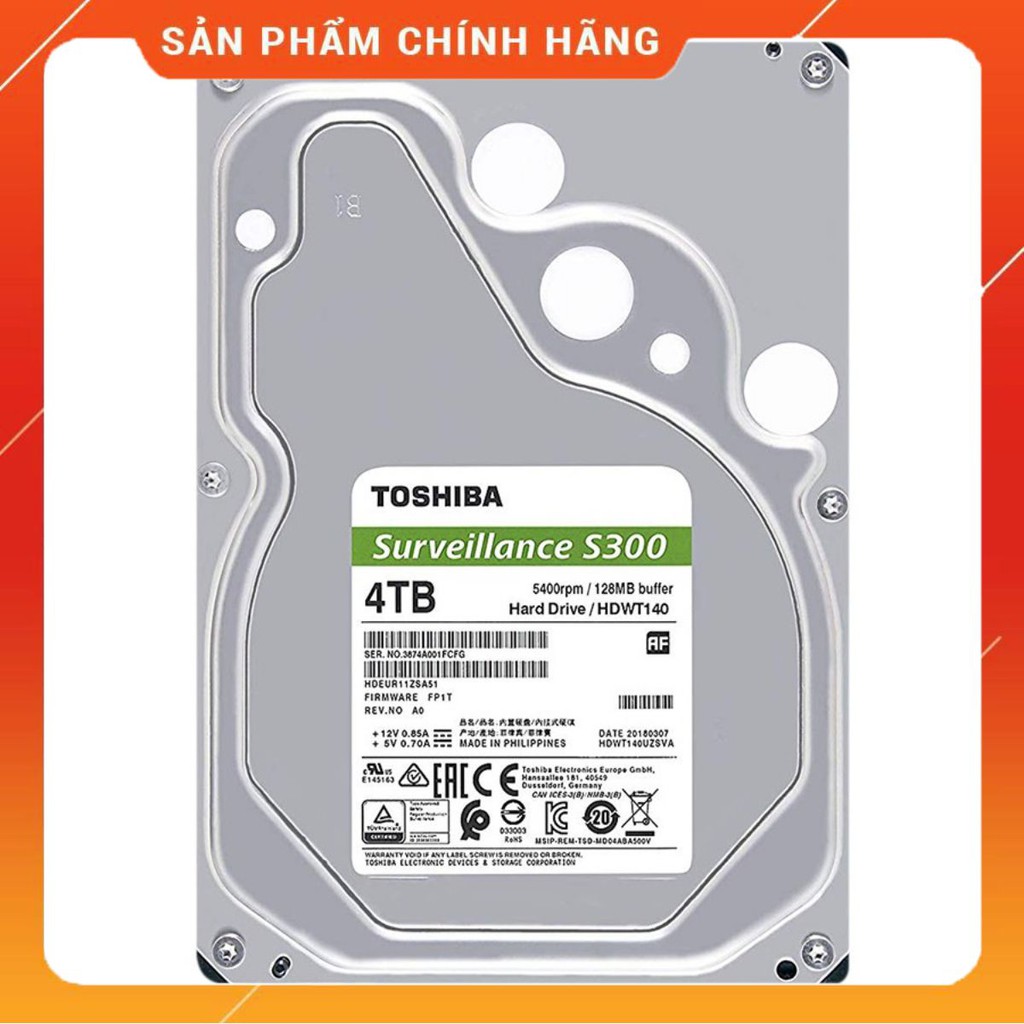 Ổ cứng HDD chuyên dụng 1TB/2TB/4TB TOSHIBA Surveillance S300