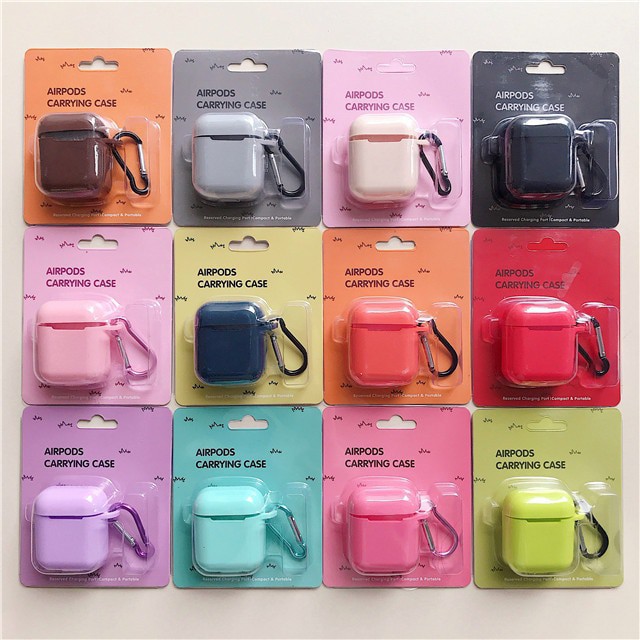 vỏ bao da case cho airpods Silicon dẻo nhiều màu trẻ trung đặc sắc teen (có tặng theo Móc Khóa)