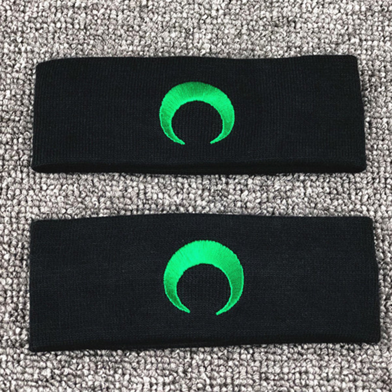 Băng đô thể thao thêu mặt trăng dễ thương