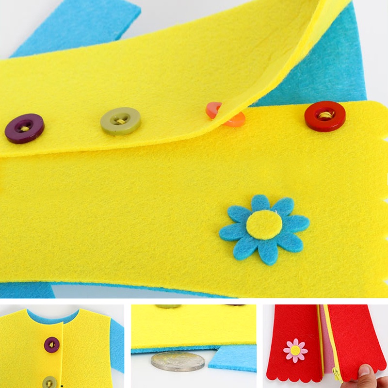 Đồ Chơi Học Kỹ Năng Động Cơ Một Chiều Có Khóa Kéo Montessori Dành Cho Trẻ Mẫu Giáo