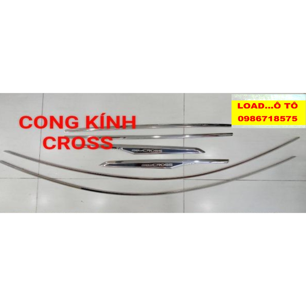 Nẹp Cong Kính Corolla Cross 2022-2020❤️ Bộ Nẹp Cong Kính Xe Toyota Corolla Cross Inox cao Cấp