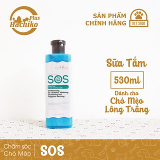 Sữa tắm Chó Mèo | SOS | Dành riêng cho Chó Mèo Lông Trắng | 530ml
