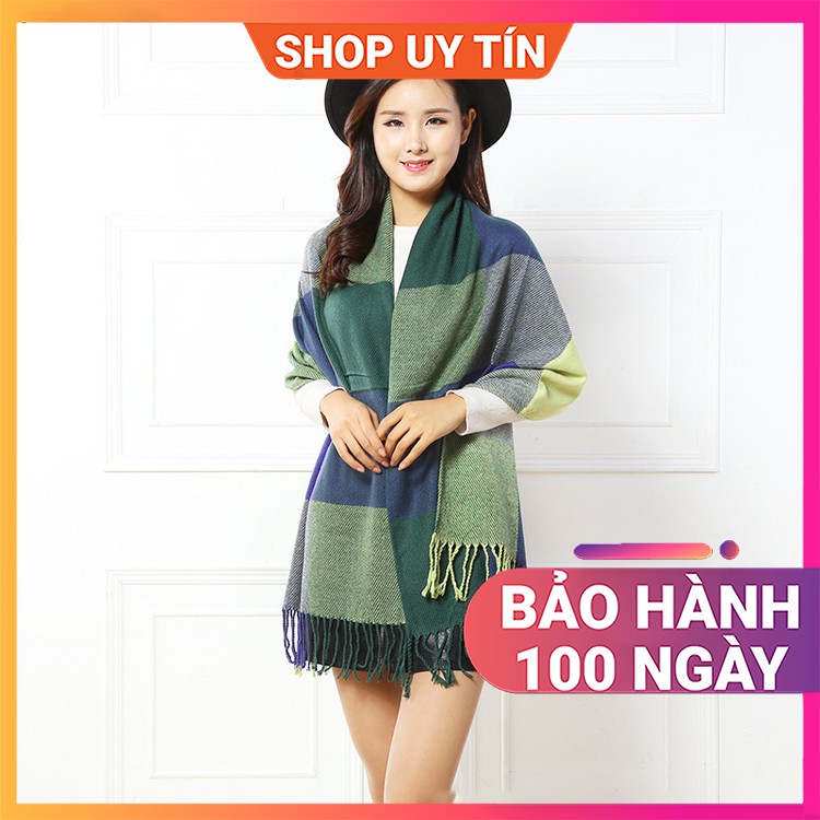 [NowShip - Giao Ngay] Khăn Quàng Cổ Len Cashmere Nữ - Khăn Choàng Giữ Ấm, Đi Biển Đẹp