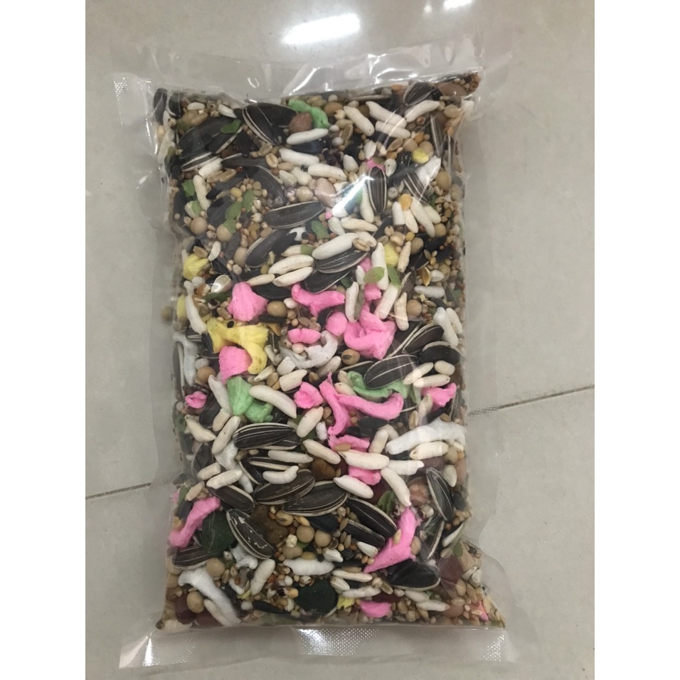 Thức ăn hamster 25 thành phần ko cám lúa đóng gói nửa kg