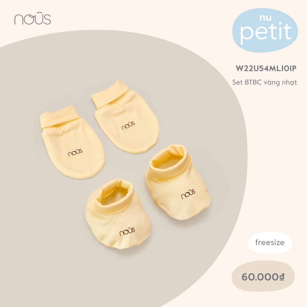 Phụ Kiện Cho Bé - Set 01 Đôi Bao Tay hoặc 01 Đôi Bao Chân Chất Petit Nous