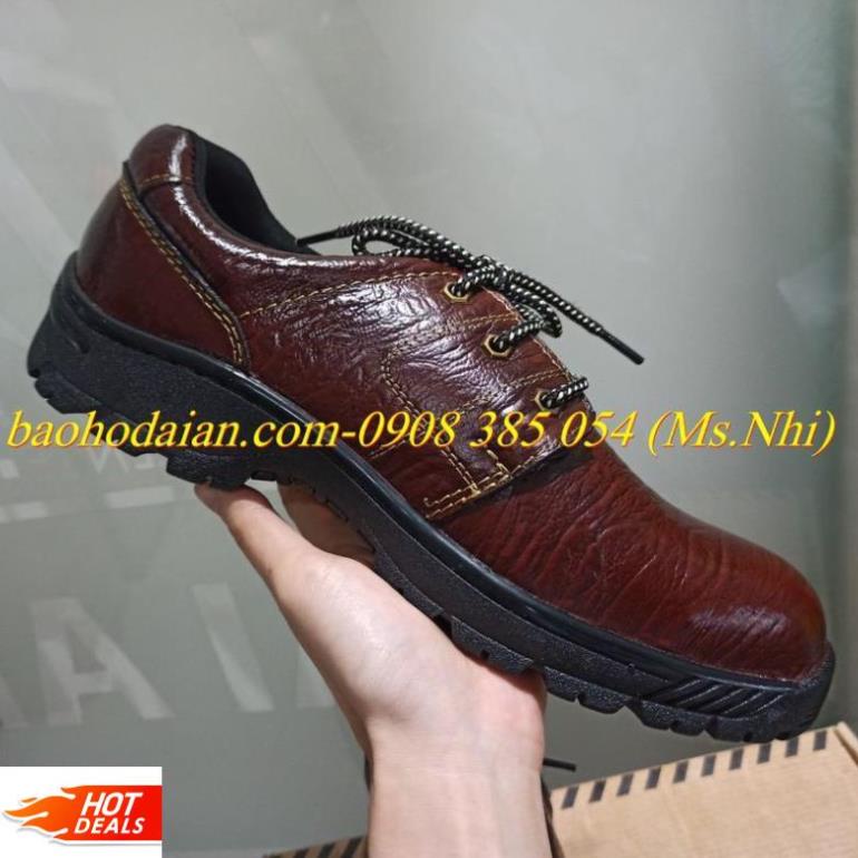 Giày bảo hộ lao động thấp cổ màu nâu chính hãng DH-group 01 👞 ( &