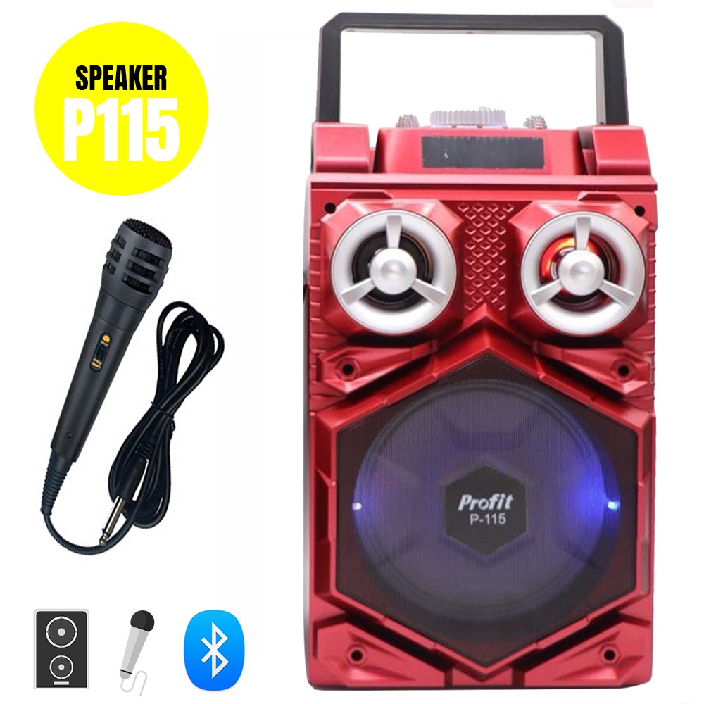 [Mã ELHACE giảm 4% đơn 300K] Loa karaoke p-113/115 tặng kèm mic dây