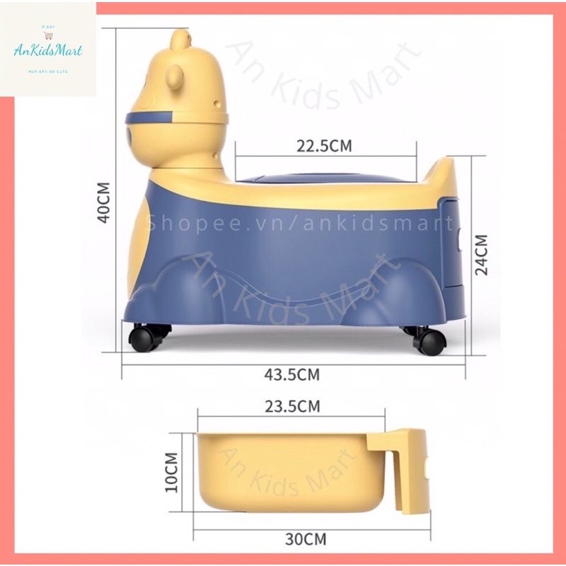 Bô vệ sinh cao cấp cho bé hình chú trâu siêu xinh