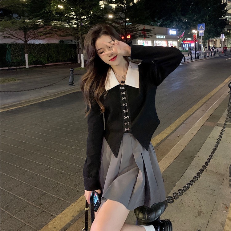 Áo Sơ Mi Tay Phồng Cổ POLO Phong Cách Phương Tây Mới Dành Cho Nữ