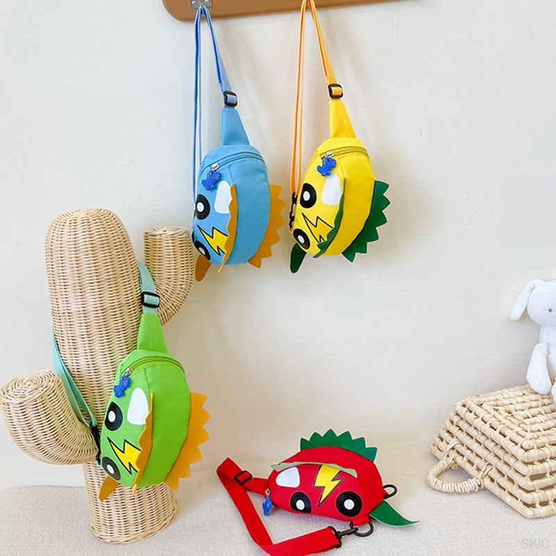 Túi Đeo Chéo Ngực Siêu Nhẹ Hình Khủng Long Nhỏ Dễ Thương Phong Cách Hàn Quốc Cho Bé Trai