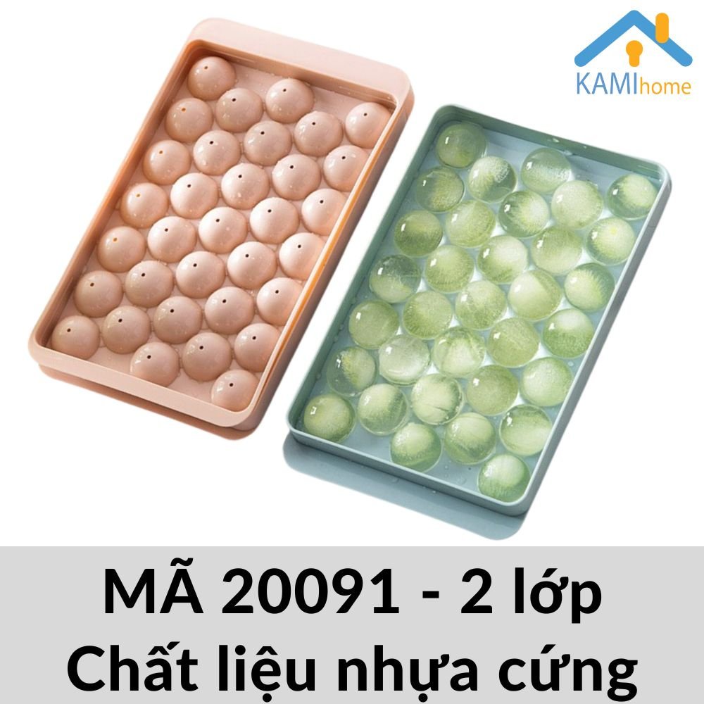 Khuôn làm đá và kem viên 2 lớp 33 khuôn KM20091