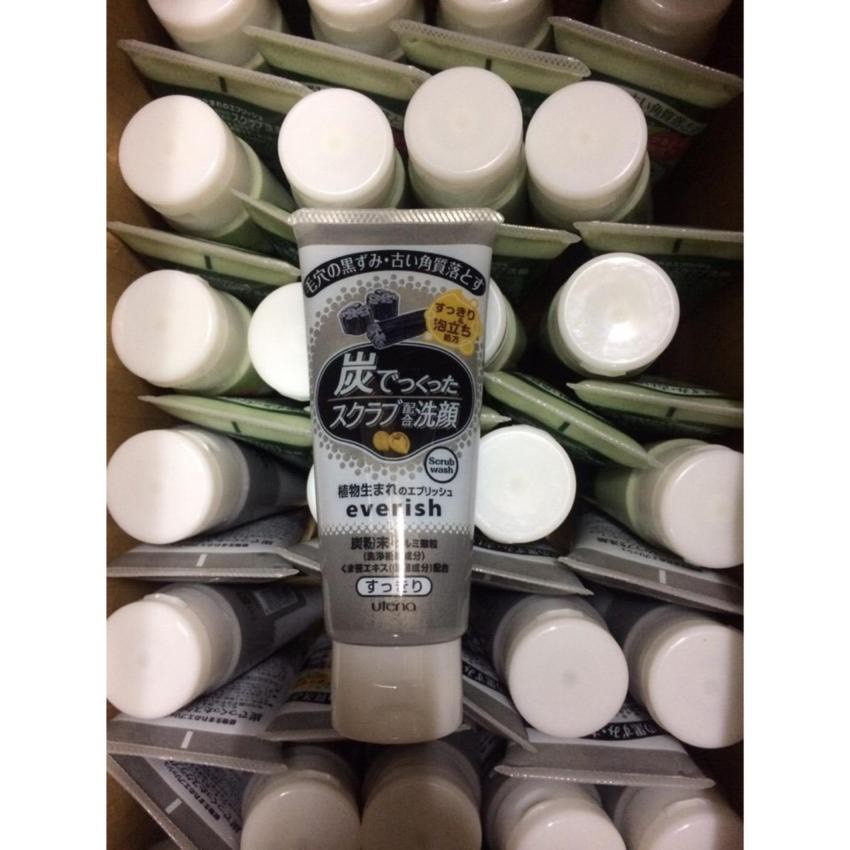 Sữa rửa mặt tẩy tế bào chết Utena Everish 135g Than hoạt tính lấy sạch những bụi bẩn luôn thoáng lỗ chân lông. | BigBuy360 - bigbuy360.vn
