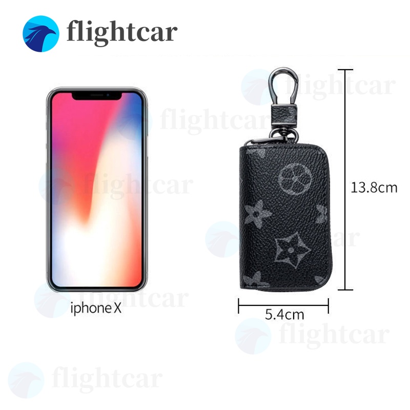 Vỏ Da Bảo Vệ Chìa Khóa Xe Hơi Có Khóa Kéo Tiện Lợi