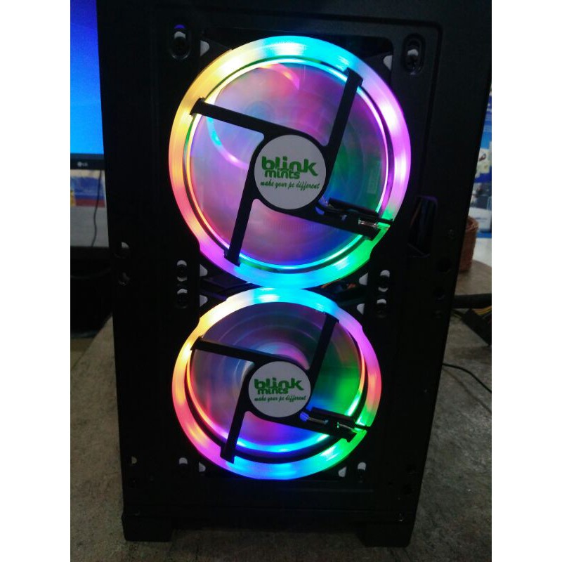 Quạt Làm Mát 12cm Rgb Vòng Đôi