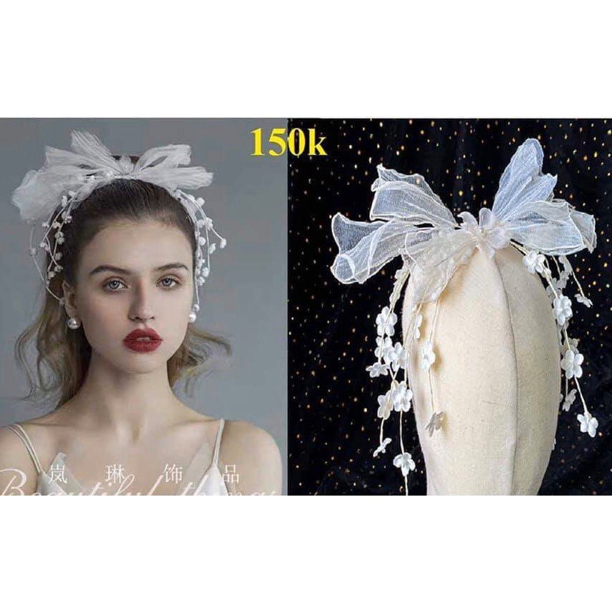 Nơ cài đính hoa tiểu thư cách điệu Hot Trend 2021 Duyenbeautyshop