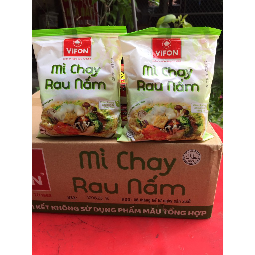 THÙNG MÌ CHAY RAU NẤM VIFON 30 gói 65g