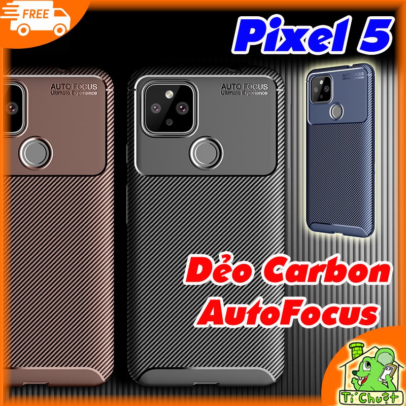 [Loại Tốt] Ốp Lưng Google Pixel 5 Vân 3D Carbon Chống Sốc