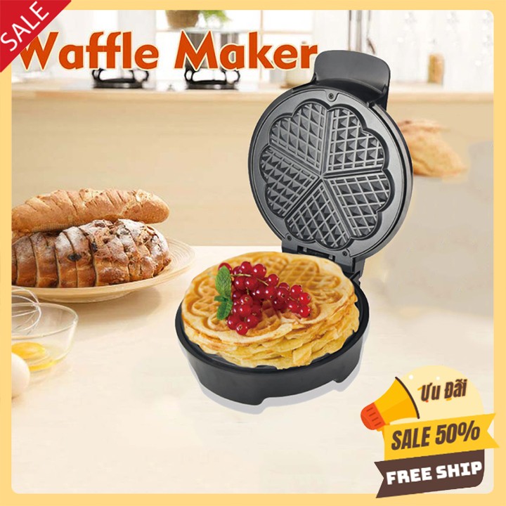 [Mã ELHADEV giảm 4% đơn 300K] Máy nướng bánh kẹp tàn ong, bánh waffle khuôn trái tim đơn Haeger