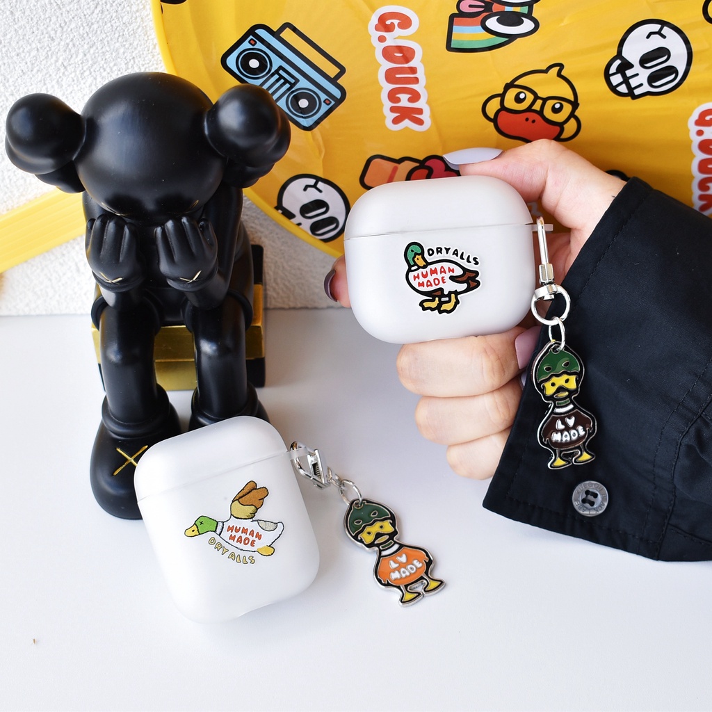 Vỏ Bảo Vệ Hộp Sạc Tai Nghe Airpods 3 Pro 2 3 Họa Tiết Hoạt Hình Chú Vịt Dễ Thương Ốp