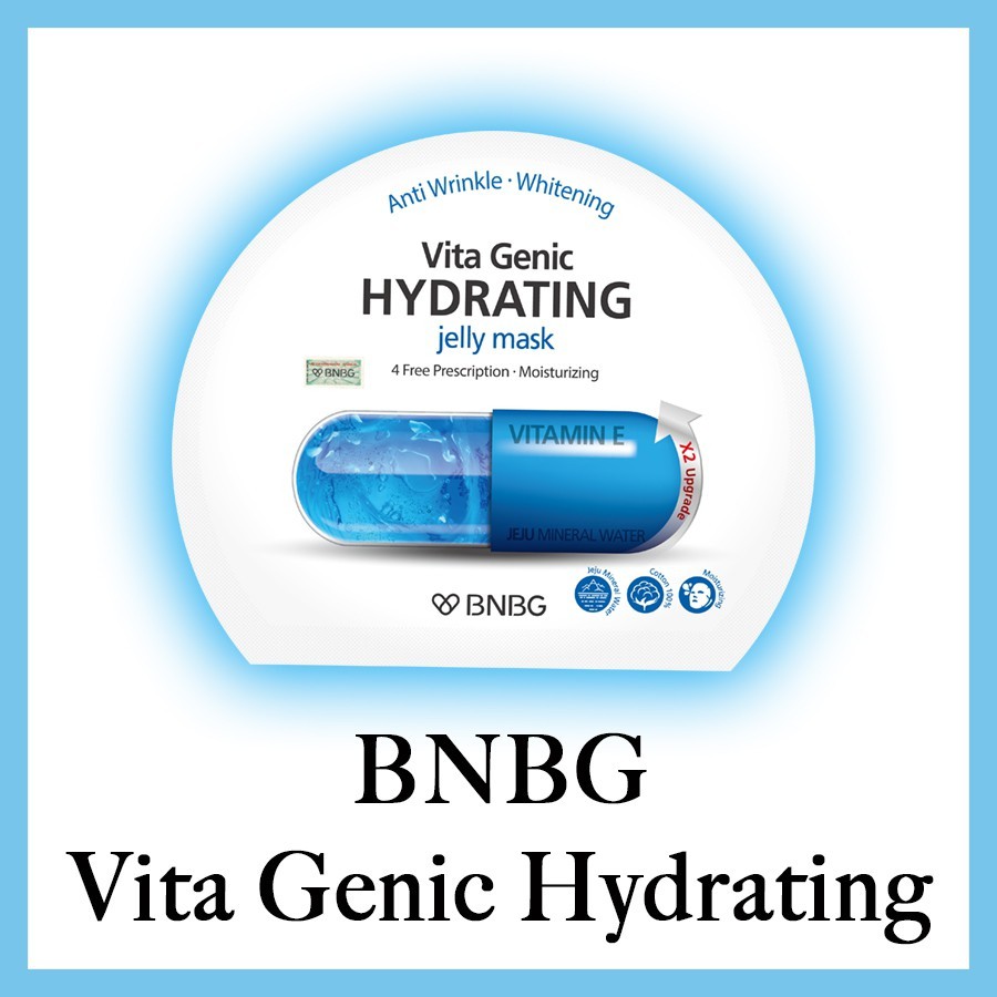 Mặt nạ giấy Cấp Nước Và Dưỡng Ẩm BNBG Vita Genic Hydrating Jelly Mask (Vitamin E) 30ml [BNBG XANH BIỂN]