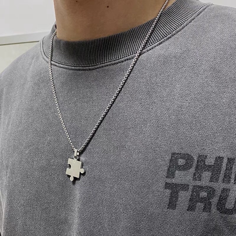 Dây chuyền COUPLE mảnh ghép thép titan không gỉ