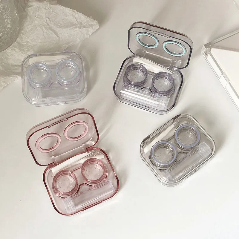 Hộp Đựng Kính Áp Tròng Mini Trong Suốt Mang Đi Du Lịch Tiện Lợi