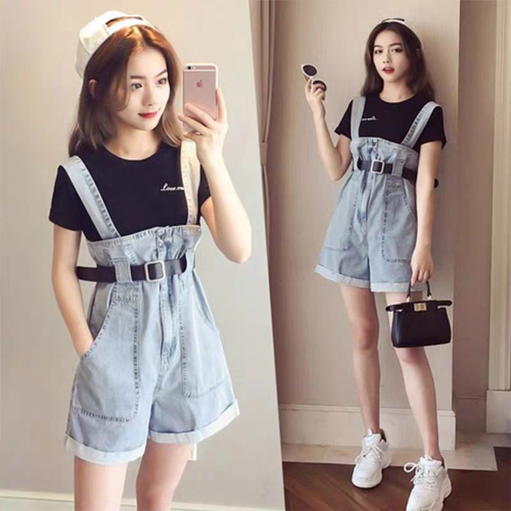 Yếm short jean SAIGONJEAN gài nịt YJ010 – yếm bò ulzzang phong cách hàn quốc | BigBuy360 - bigbuy360.vn