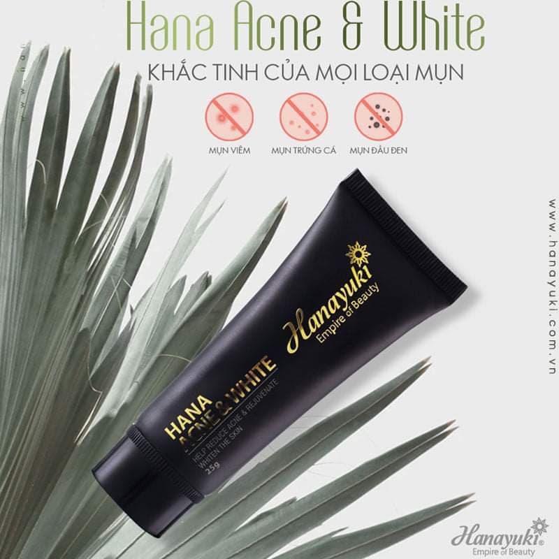 kem Hana Acne &amp; White đánh bay mụn 25gr