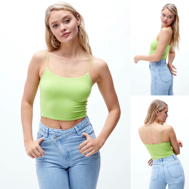 Áo 2 Dây Ngắn Áo Thun Croptop Thun Pacsun Dày Dặn Xịn Đẹp XS S M L XL