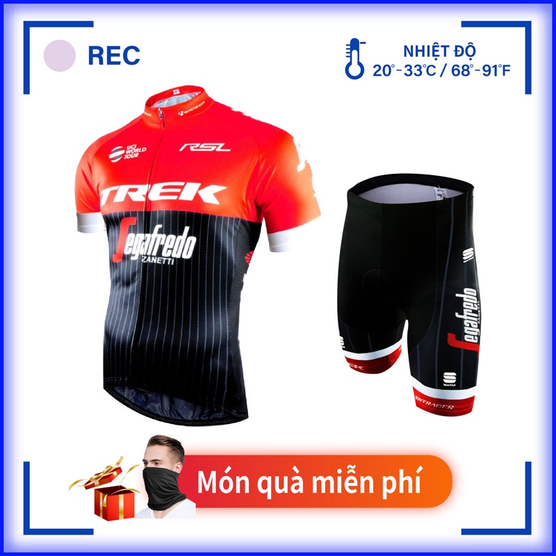 【TRONG KHO】Bộ trang phục mới của đội TREK Đạp xe Đạp xe Jersey Bộ quần áo trang phục dành cho nam Nhanh khô Áo sơ mi ngắn tay ngắn quần áo
