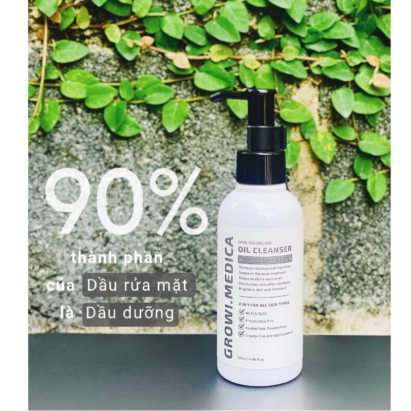 Dầu rửa mặt kiêm tẩy trang 2in1 Growi.Medica Skin Balancing Cleanser 100% Organic,thích hợp da dầu/da dầu mụn 120ml | BigBuy360 - bigbuy360.vn