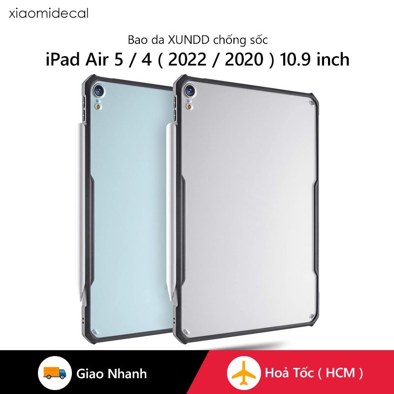 Ốp lưng XUNDD iPad Air 5 / 4 ( 2022 / 2020 ) 10.9 inch Mặt lưng trong, viền TPU, Chống sốc