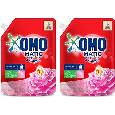 Nước giặt máy OMO Matic cửa trên hương Comfort  hoa hồng Ecuador - túi 3.6kg