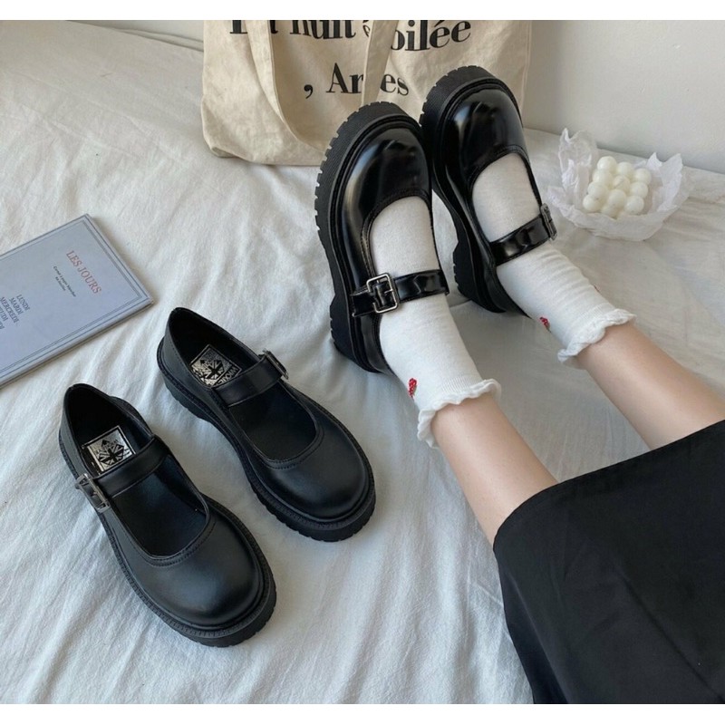 Giày nữ dáng kiểu tiểu thư siêu xinh da bóng và da mờ