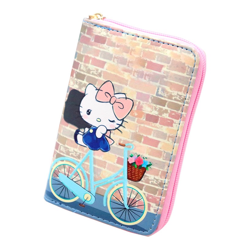 Ví Ngắn Da PU Hình Hello Kitty Cho Bé Gái