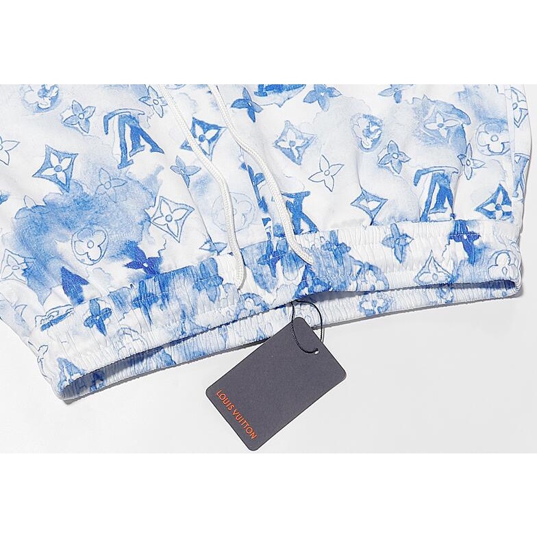 Quần short in họa tiết LV thời trang cho nam nữ