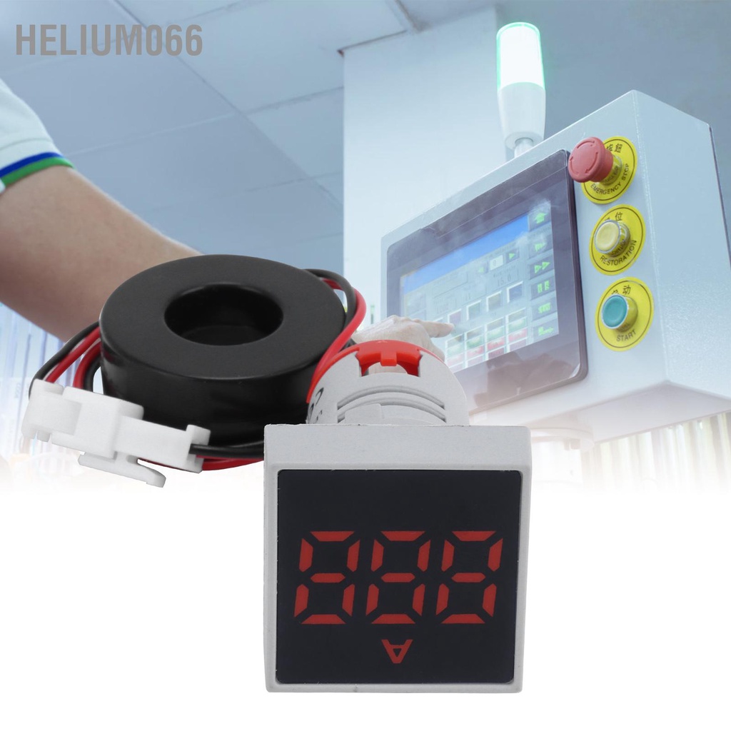 Đồng hồ đo dòng điện kỹ thuật số Bảng điều khiển mờ Ampe kế Đèn báo tín hiệu AC 220V AD16‑22FSA Helium066