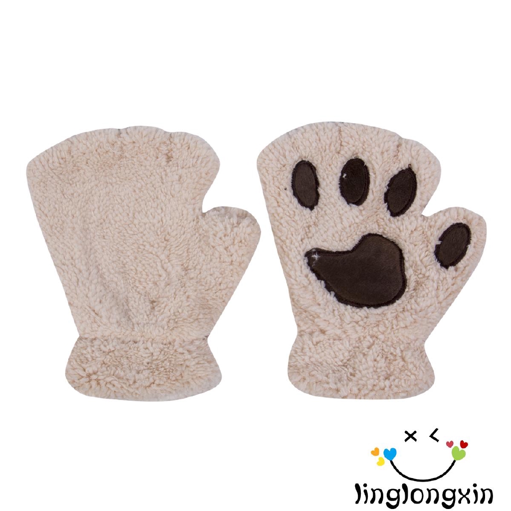 Đôi găng tay hở ngón tạo hình chân mèo dễ thương cho nữ