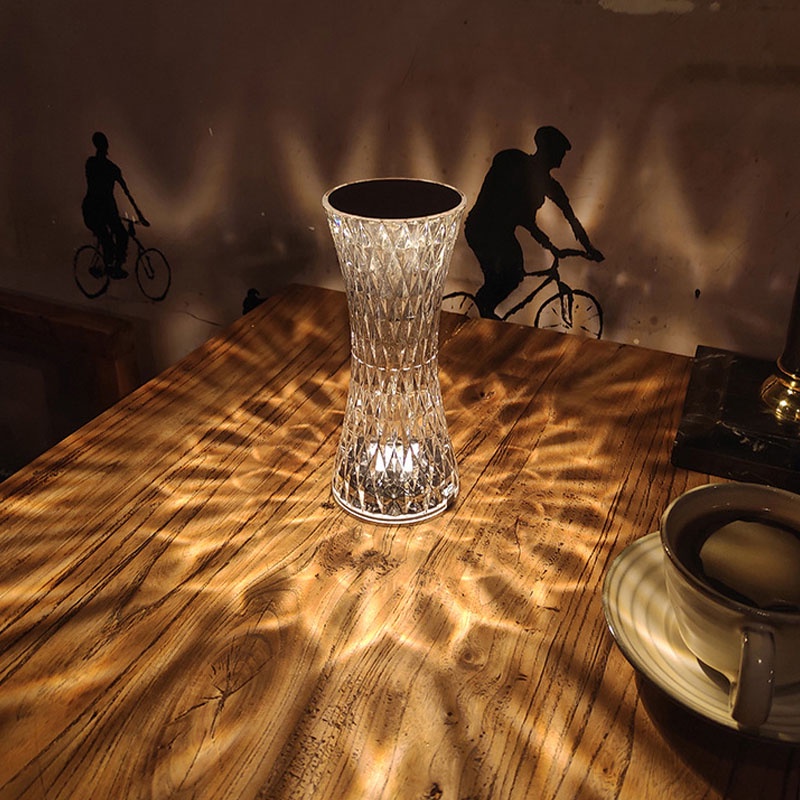 Đèn Ngủ Pha Lê Để Bàn LED Cảm Ứng, Sang Trọng Phong Cách Châu Âu HÌNH LỌ HOA VERSION 3 SONHOUSE