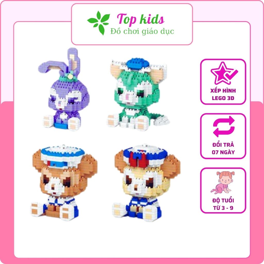 Bộ đồ chơi lắp ráp lego giá rẻ mô hình nhân vật hoạt hình 3D thu nhỏ dễ thương bộ lắp giáp ghép hình lego TOPKIDS
