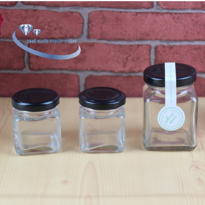 Hũ Vuông Thủy Tinh Đựng Thực Phẩm 100ML