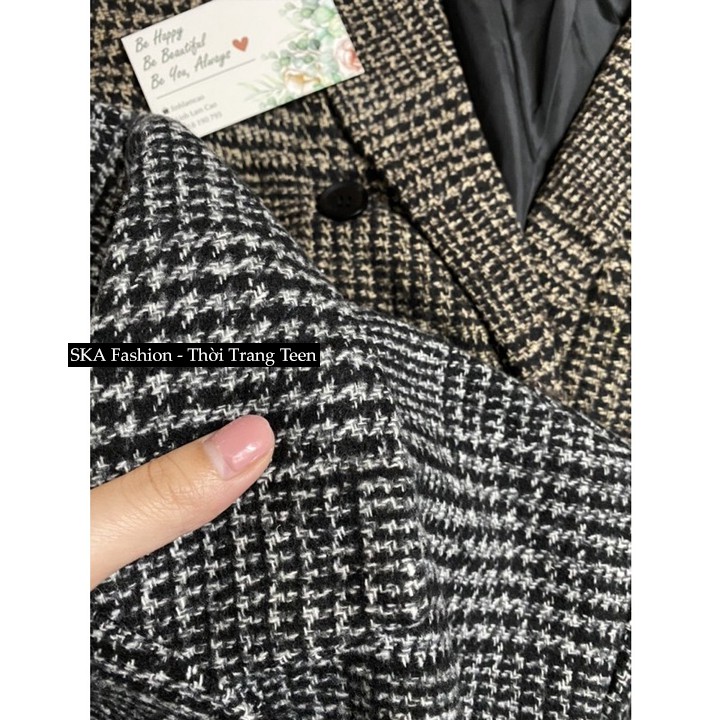 Áo Khoác Dạ Kẻ Blazer Đông Xuân 2021 Kẻ Retro 2 Lớp Loại 1 Form Rộng Ullzzang  | BigBuy360 - bigbuy360.vn