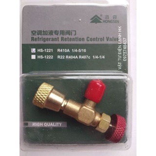 Van khoá gas chống bỏng HONGSEN HS-1221 HS-1222 gas R410A R22 R404A R407c (chọn đúng loại khi đặt hàng)