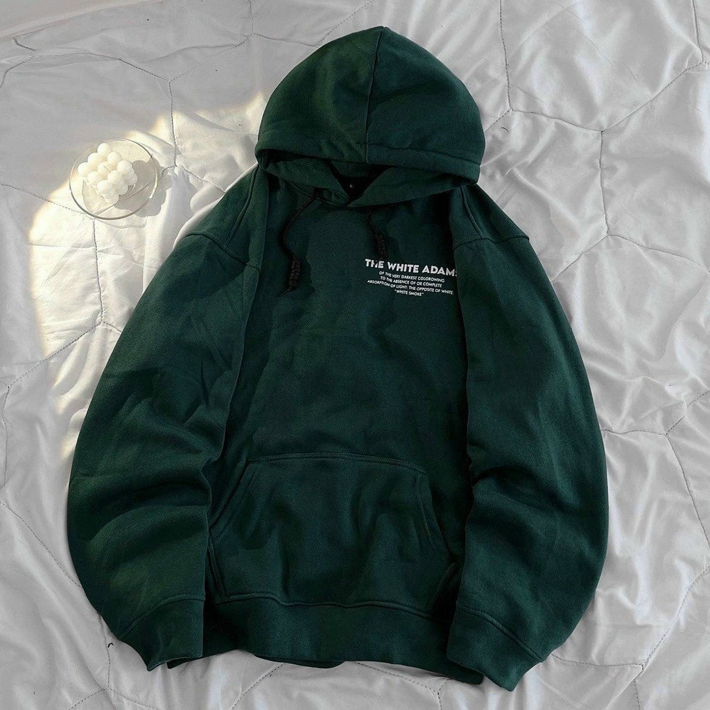 Áo Hoodie xanh lá The White Adams Bộ xương form rộng unisex cực đẹp