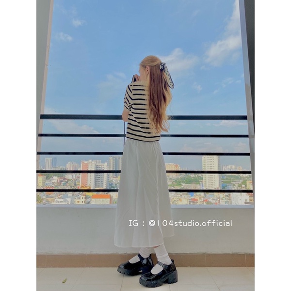 Chân váy dài thắt nơ